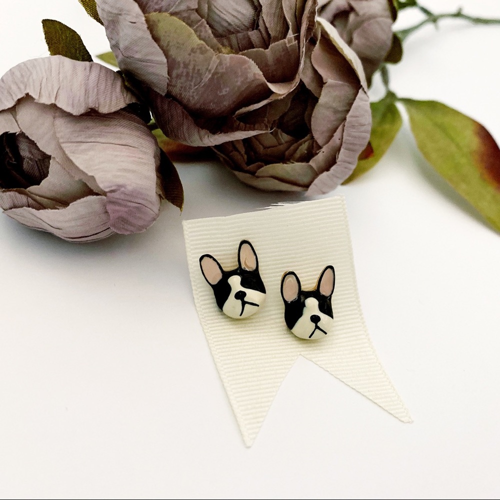 Betsey Johnson French Bulldog Earrings